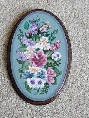 Handpainted Floral Motto